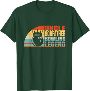 Uncle Godfather And Bowling Legend, Bowling Uncle T-Shirt - T-Shirt | Forest