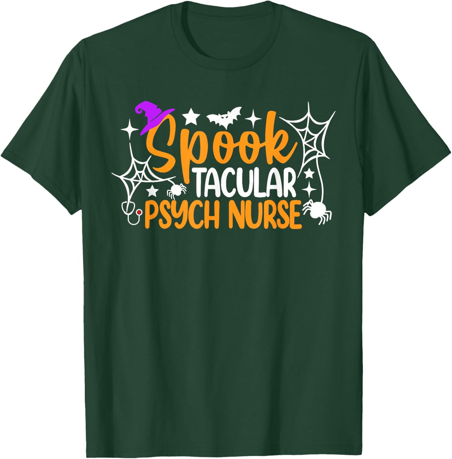 Spooktacular Psych Nurse Funny Halloween Costume T-Shirt - T-Shirt | Forest
