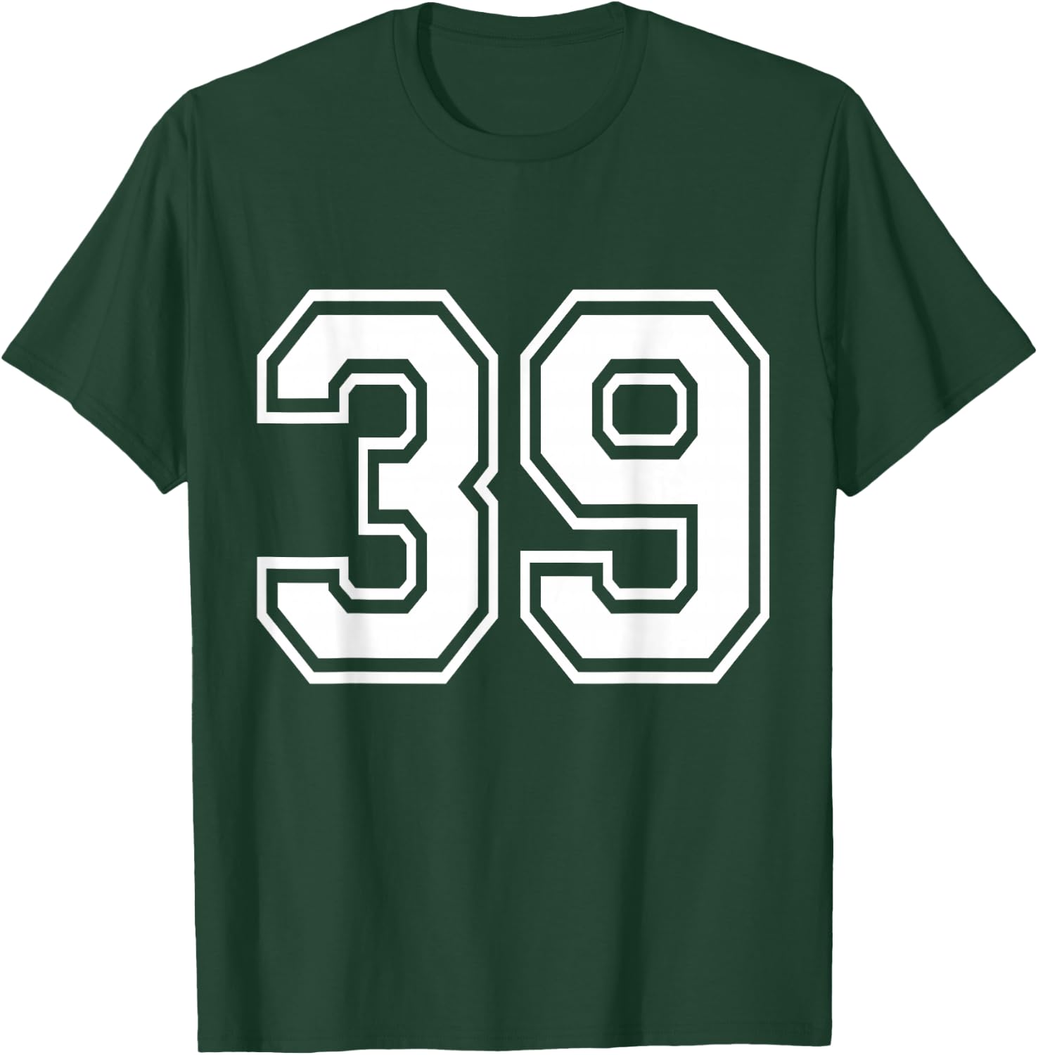 Number 39 Varsity Sports Team Jersey 39th Birthday 39 Years T-Shirt - T-Shirt | Forest