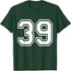 Number 39 Varsity Sports Team Jersey 39th Birthday 39 Years T-Shirt - T-Shirt | Forest