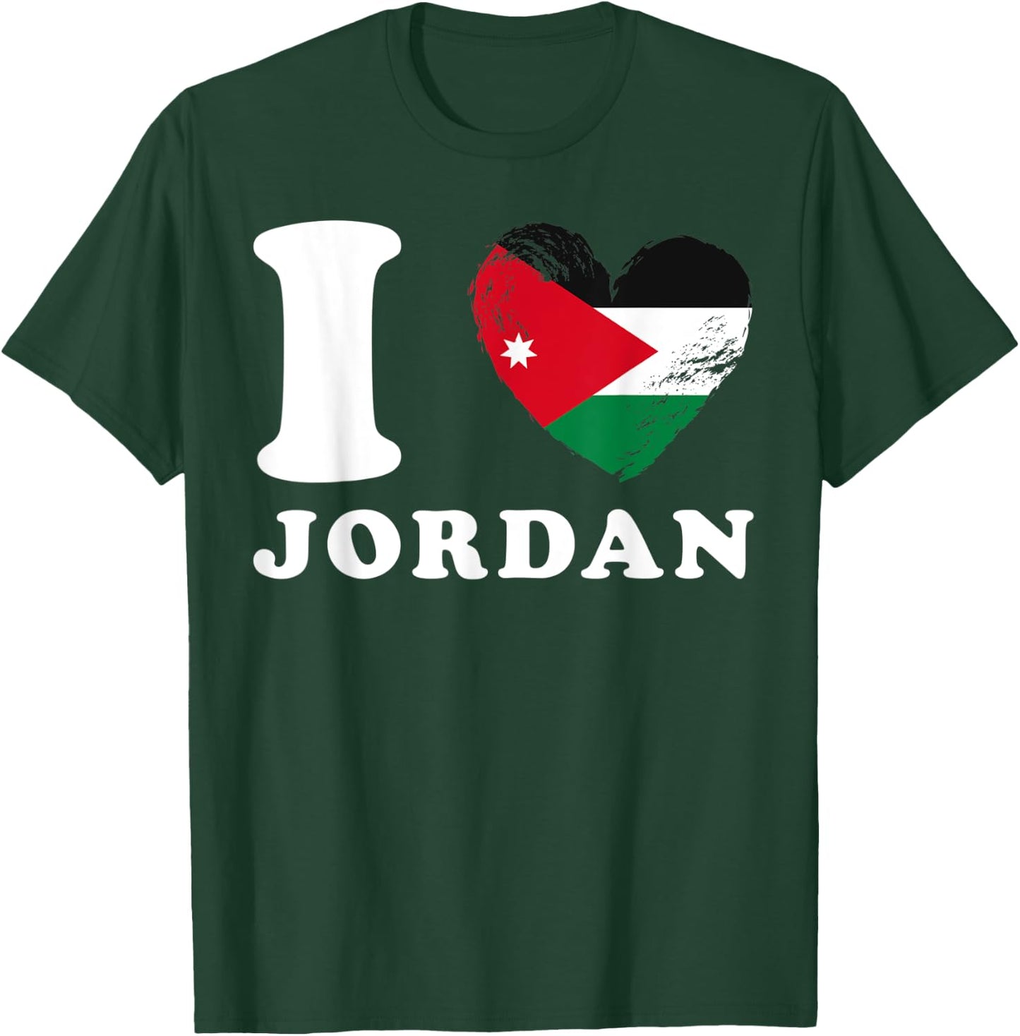 I Love Jordan - Heart Flag Jordan T-Shirt - T-Shirt | Forest