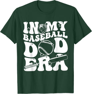 In My Baseball Dad Era Retro Groovy Daddy Papa Father's Day T-Shirt - T-Shirt | Forest