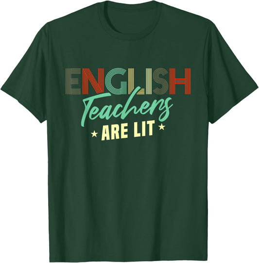 Funny English Teacher School Teaching T-Shirt - T-Shirt | Forest