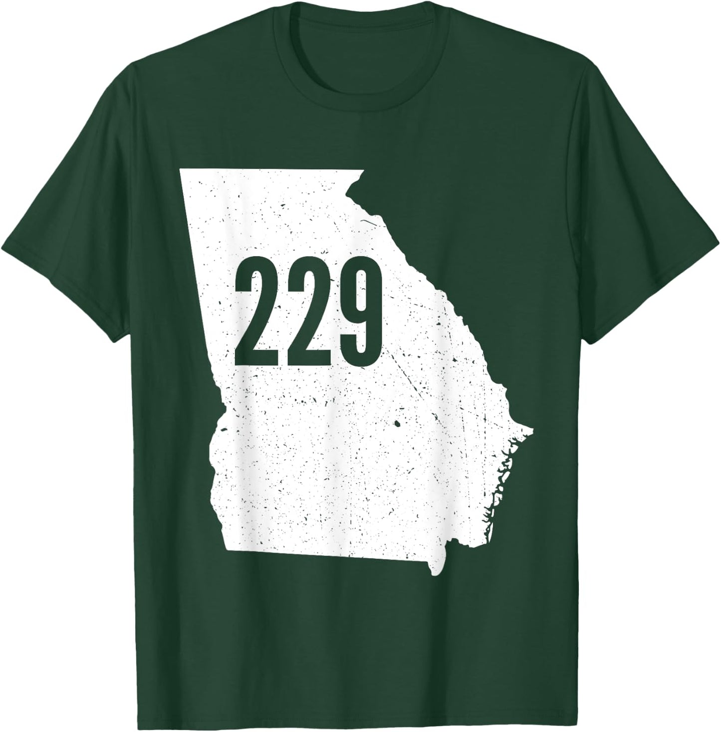 229 Georgia Area Code Outline State Southern Pride T-Shirt - T-Shirt | Forest