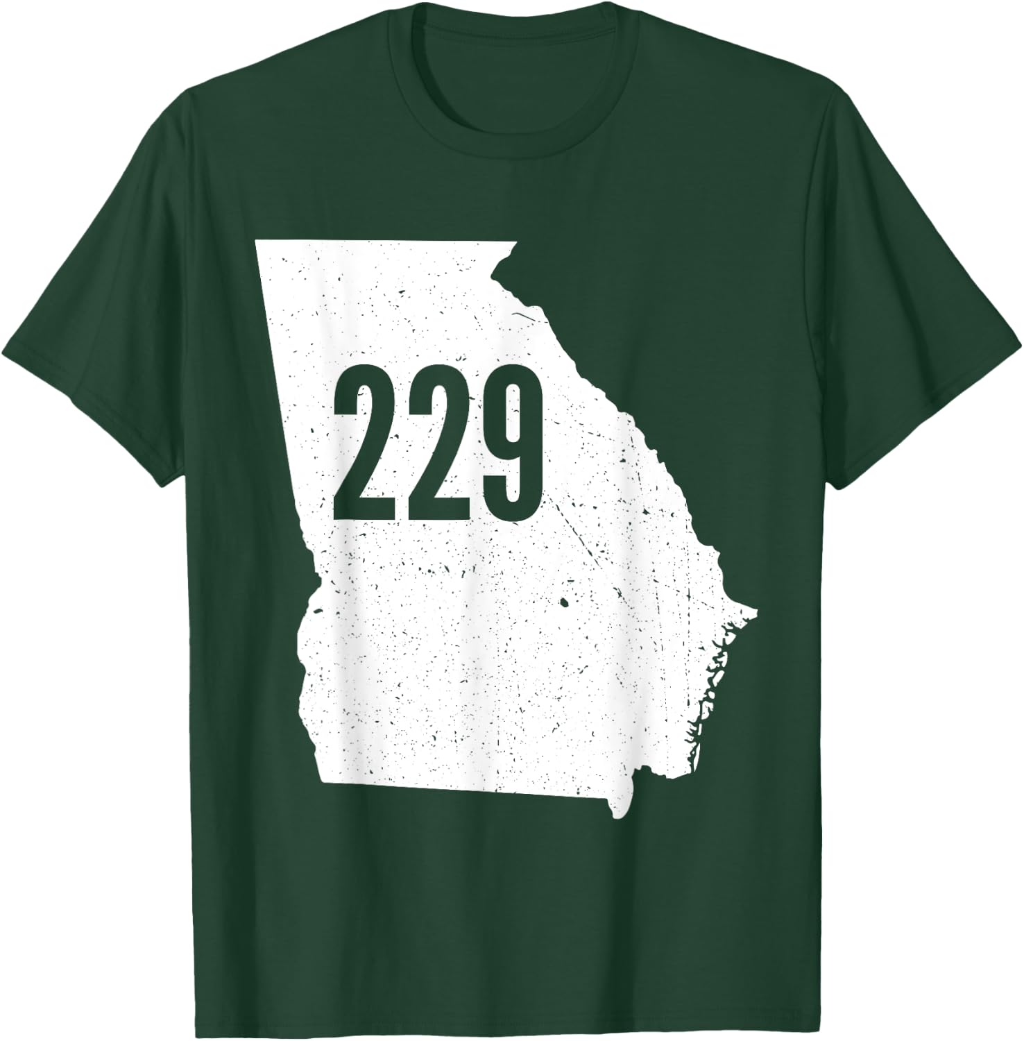 229 Georgia Area Code Outline State Southern Pride T-Shirt - T-Shirt | Forest