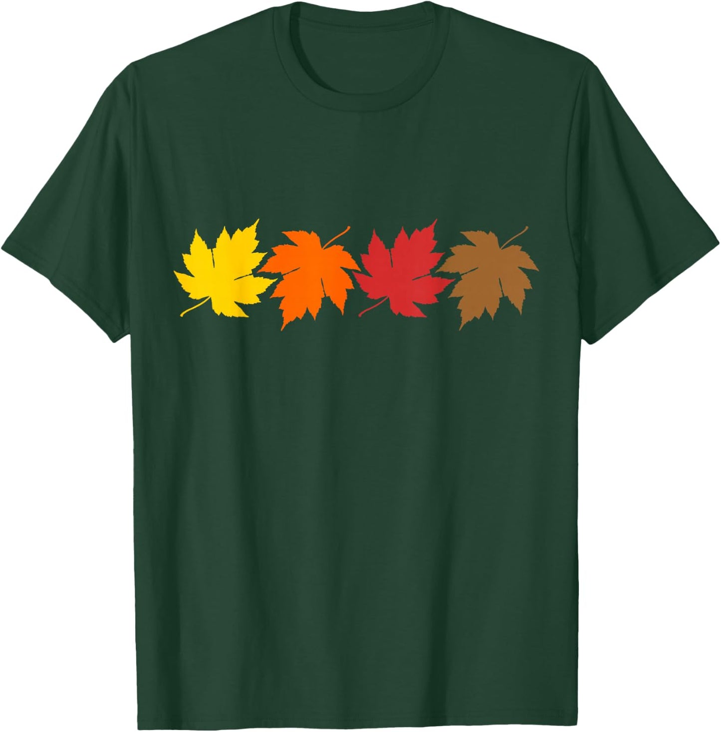 Fall Leaves and October Autumn T-Shirt - T-Shirt | Forest