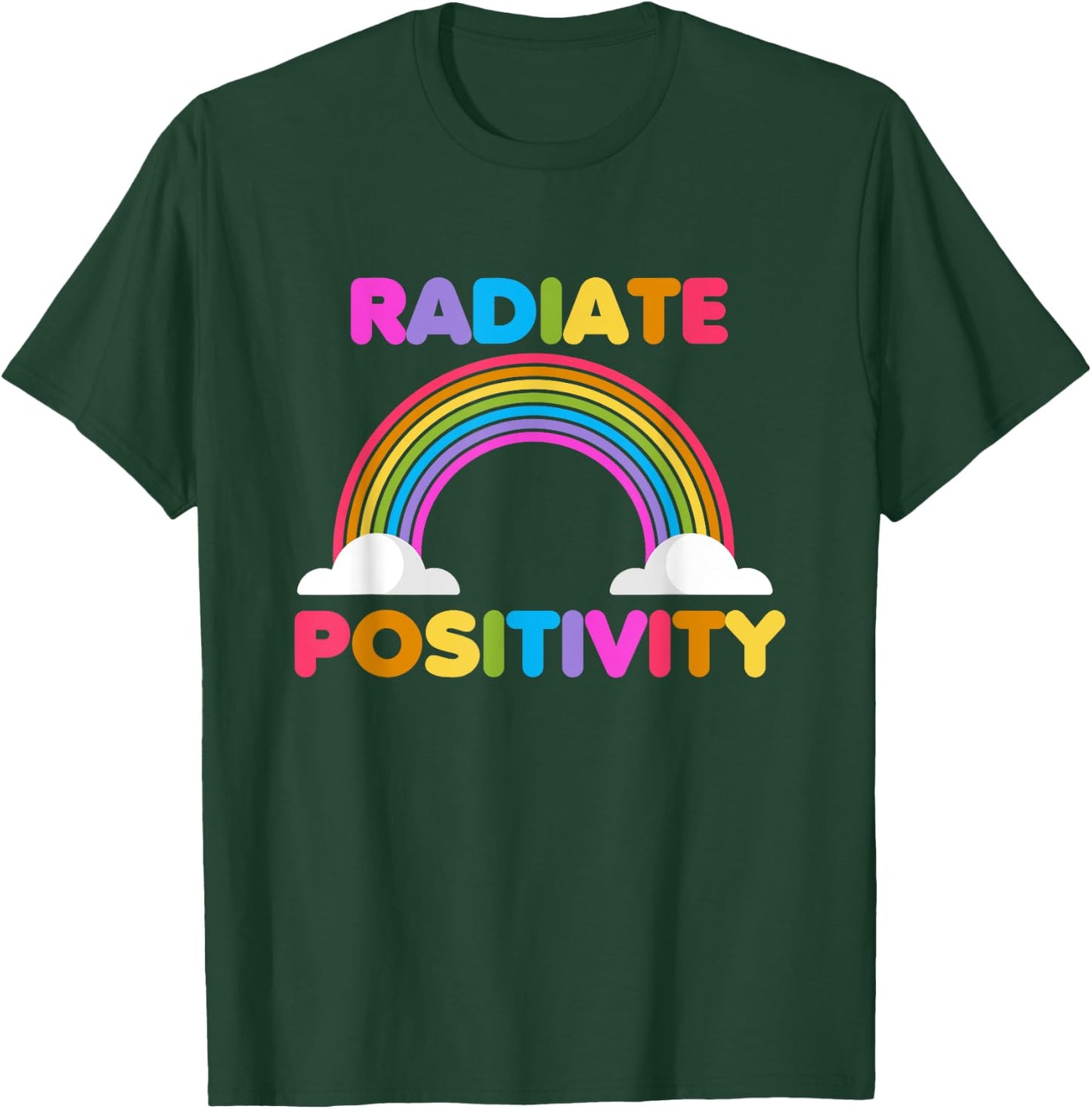 Radiate Positivity Shirt meditation & Inspirational Yoga T-Shirt - T-Shirt | Forest