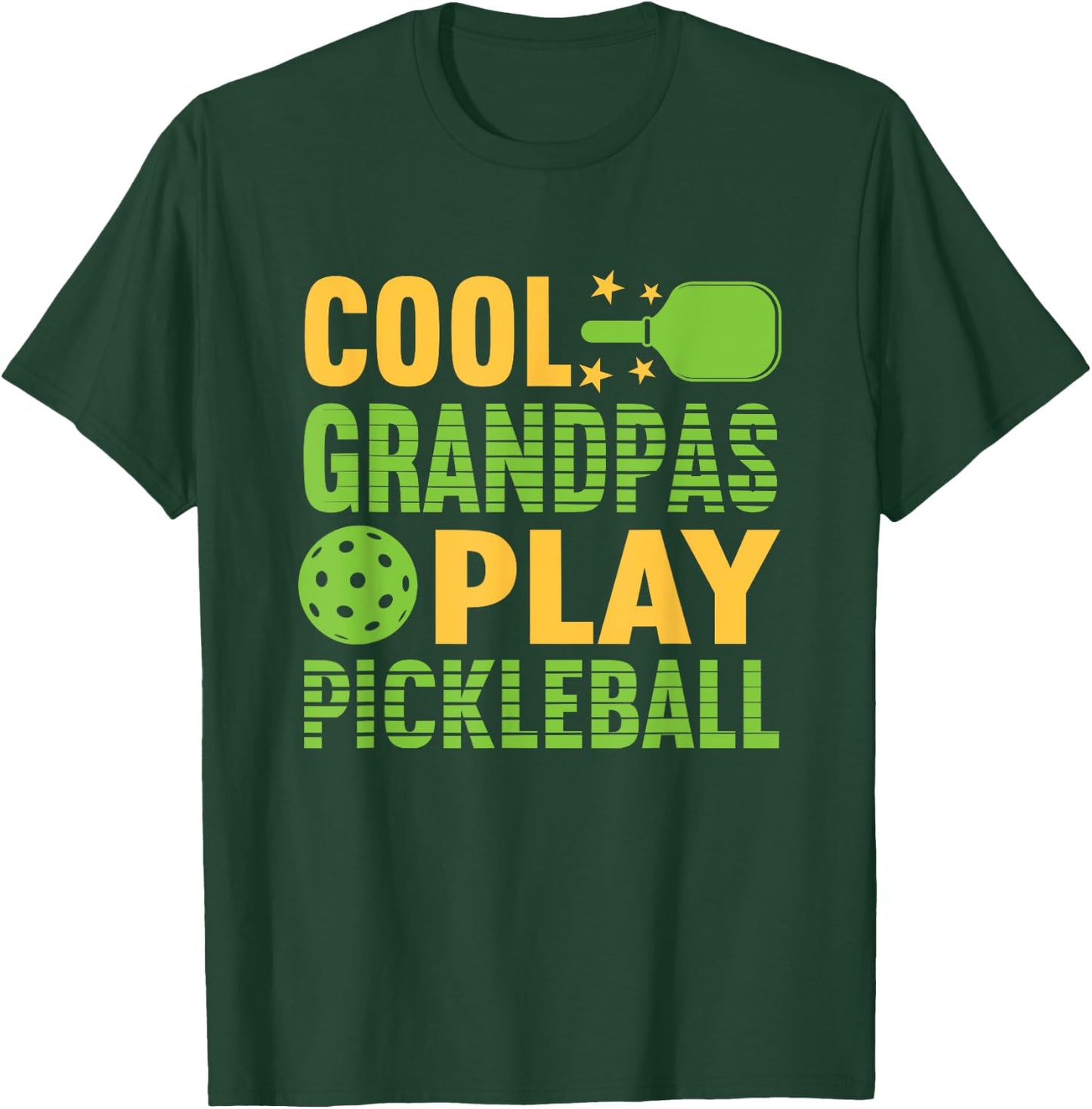 Pickle Ball Cool Grandpas Play Pickleball Pickleball Grandpa T-Shirt - T-Shirt | Forest