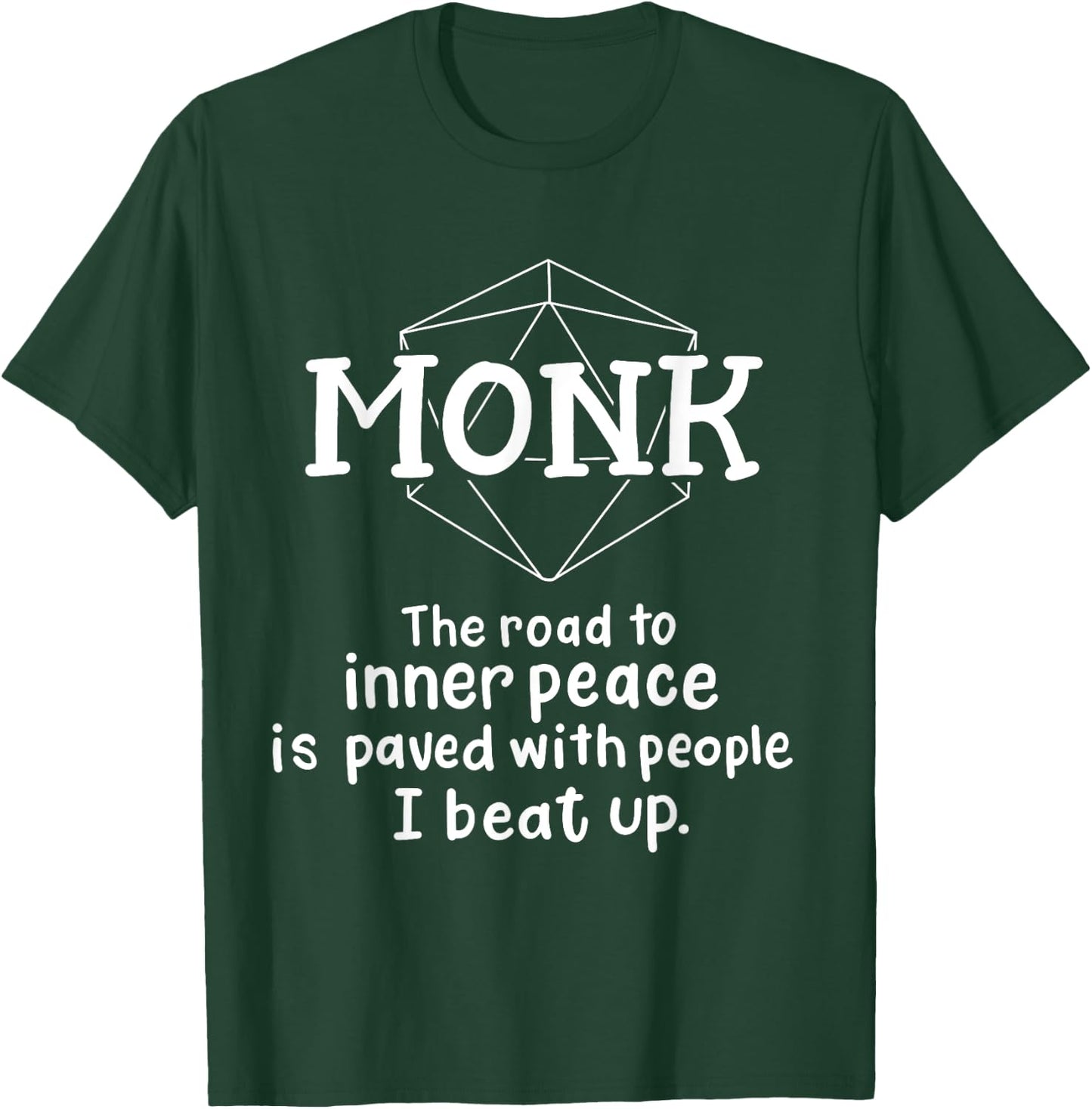 RPG Gamer Monk Funny Character Joke Roleplaying Games T-Shirt - T-Shirt | Forest