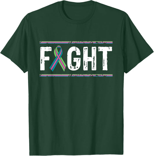 Metastatic Breast Cancer Awareness Fight Cancer Ribbon Shirt T-Shirt - T-Shirt | Forest
