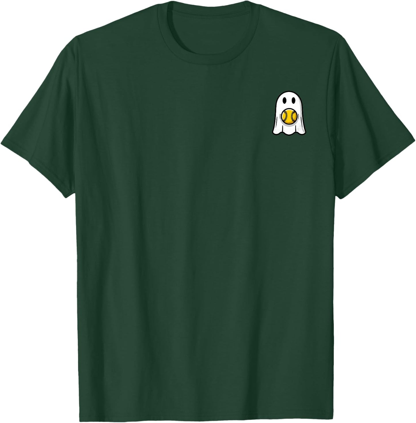 Funny Halloween Ghost Softball My Boo Halloowen Men Women T-Shirt - T-Shirt | Forest