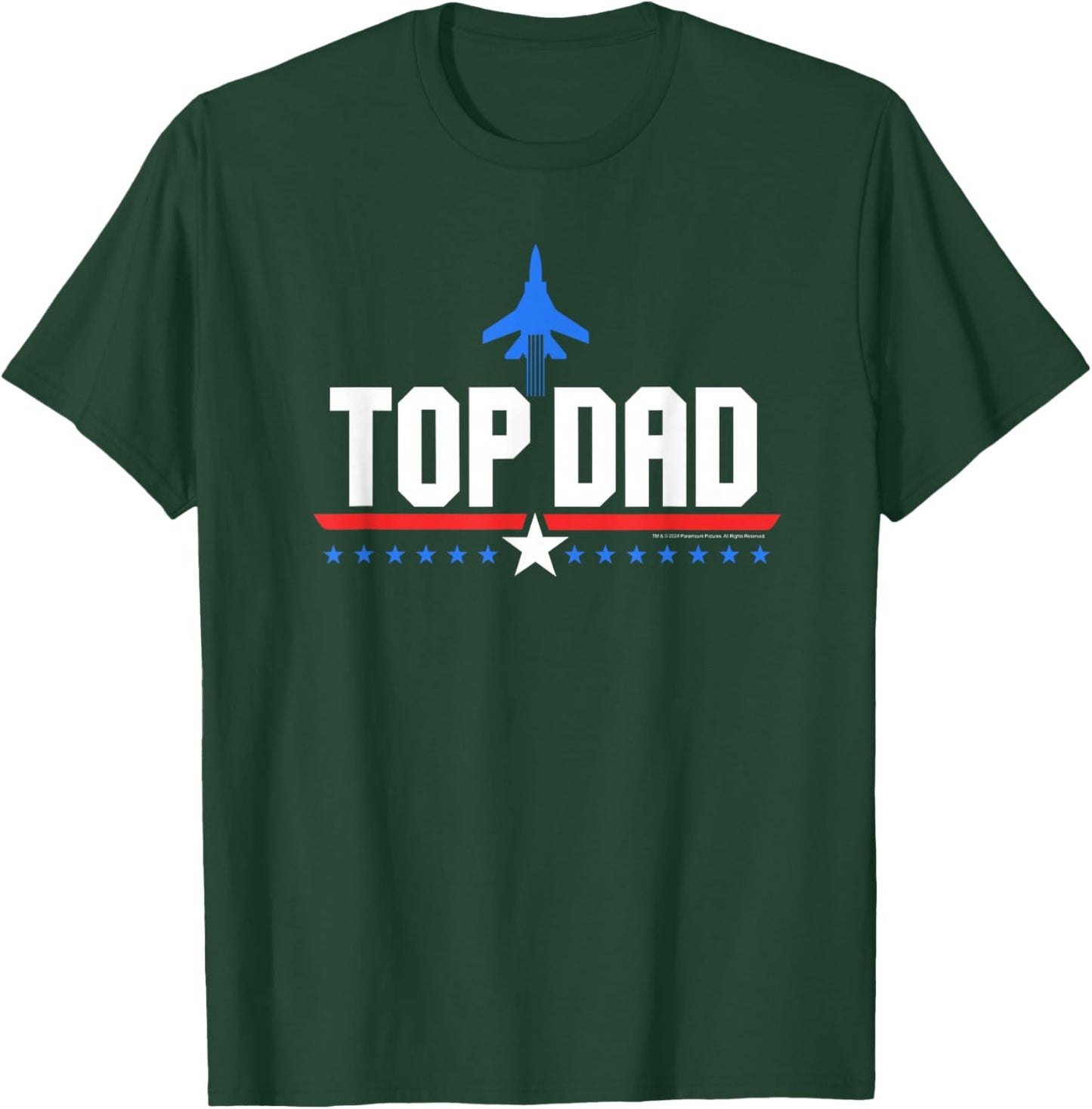 Top Gun Top Dad Father's Day Action Movie Logo T-Shirt - T-Shirt | Forest