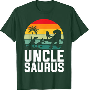 T-rex Uncle Apparel, Unclesaurus 3 Kids Fathers Day Dinosaur T-Shirt - T-Shirt | Forest