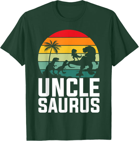T-rex Uncle Apparel, Unclesaurus 3 Kids Fathers Day Dinosaur T-Shirt - T-Shirt | Forest