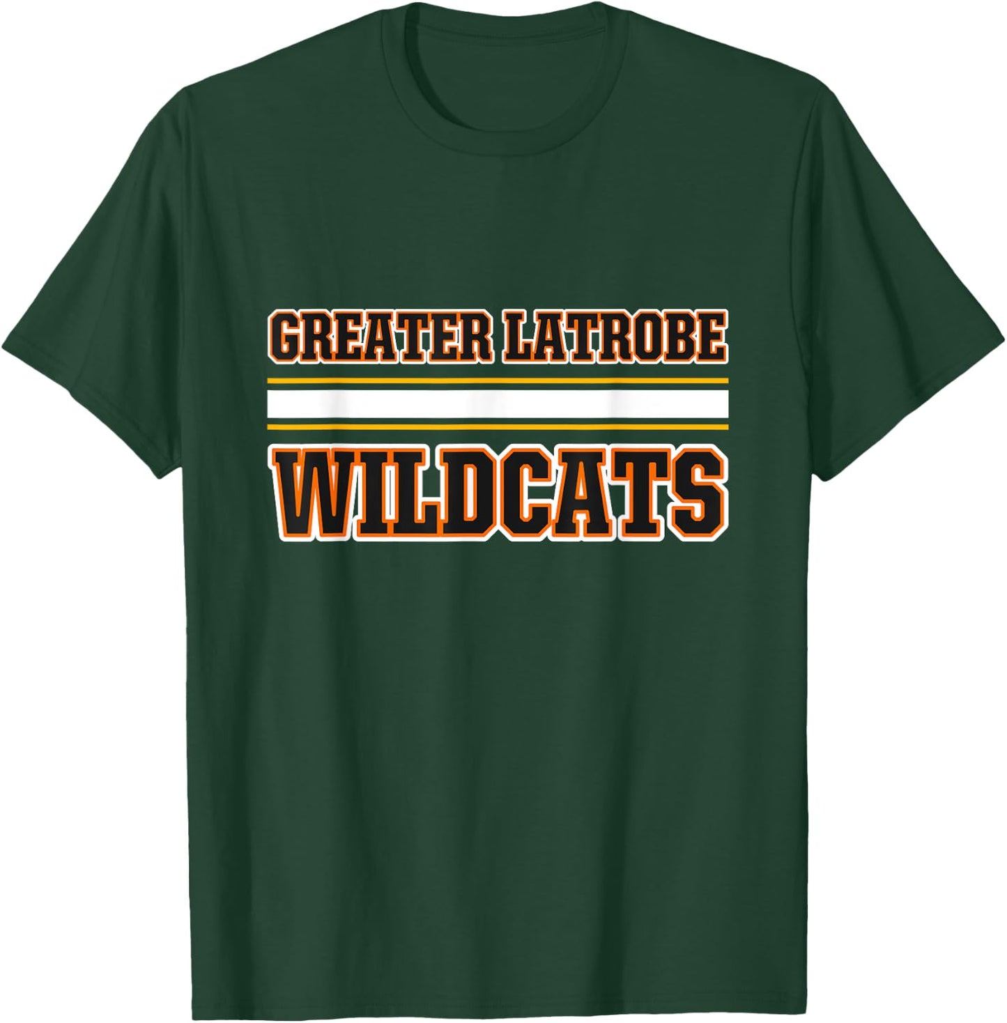 Greater Latrobe Wildcats Horizontal Stripes T-Shirt - T-Shirt | Forest