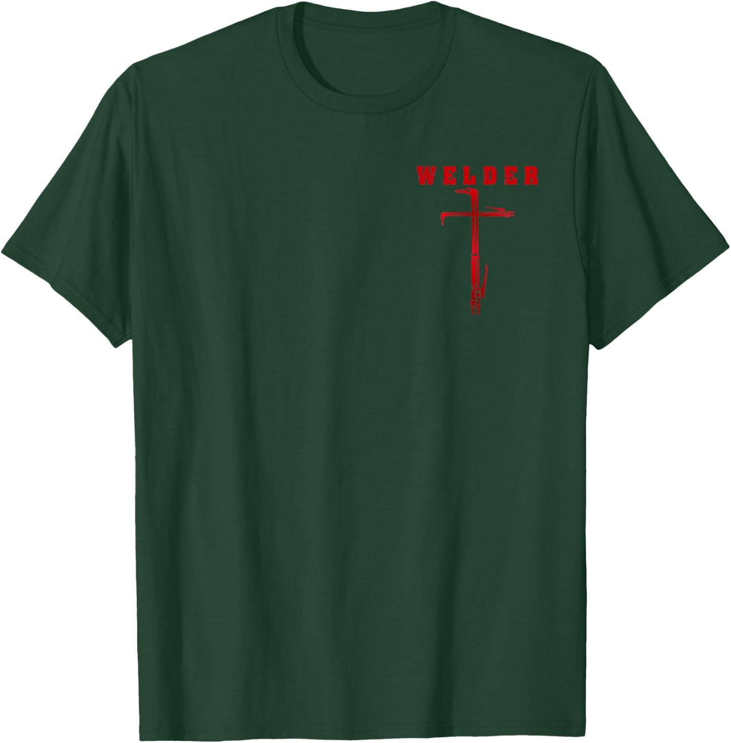 Welder Prayer Cross Welding Christian Dad Husband , Small, Black T-Shirt - T-Shirt | Forest