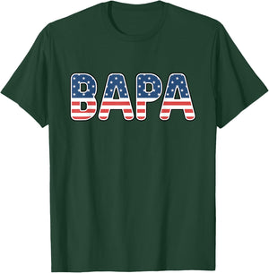 Bapa American Flag Patriotic USA 4th of July T-Shirt - T-Shirt | Forest