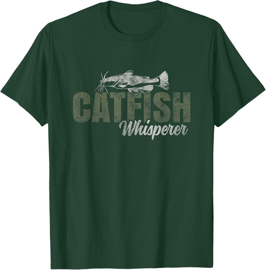 Catfishing Tackle Fishing Setup Trolling Catfish Whisperer T-Shirt - T-Shirt | Forest