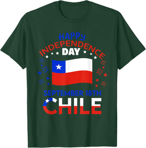 Chile 215th Independence Day Chilean Pride Chile Flag T-Shirt - T-Shirt | Forest