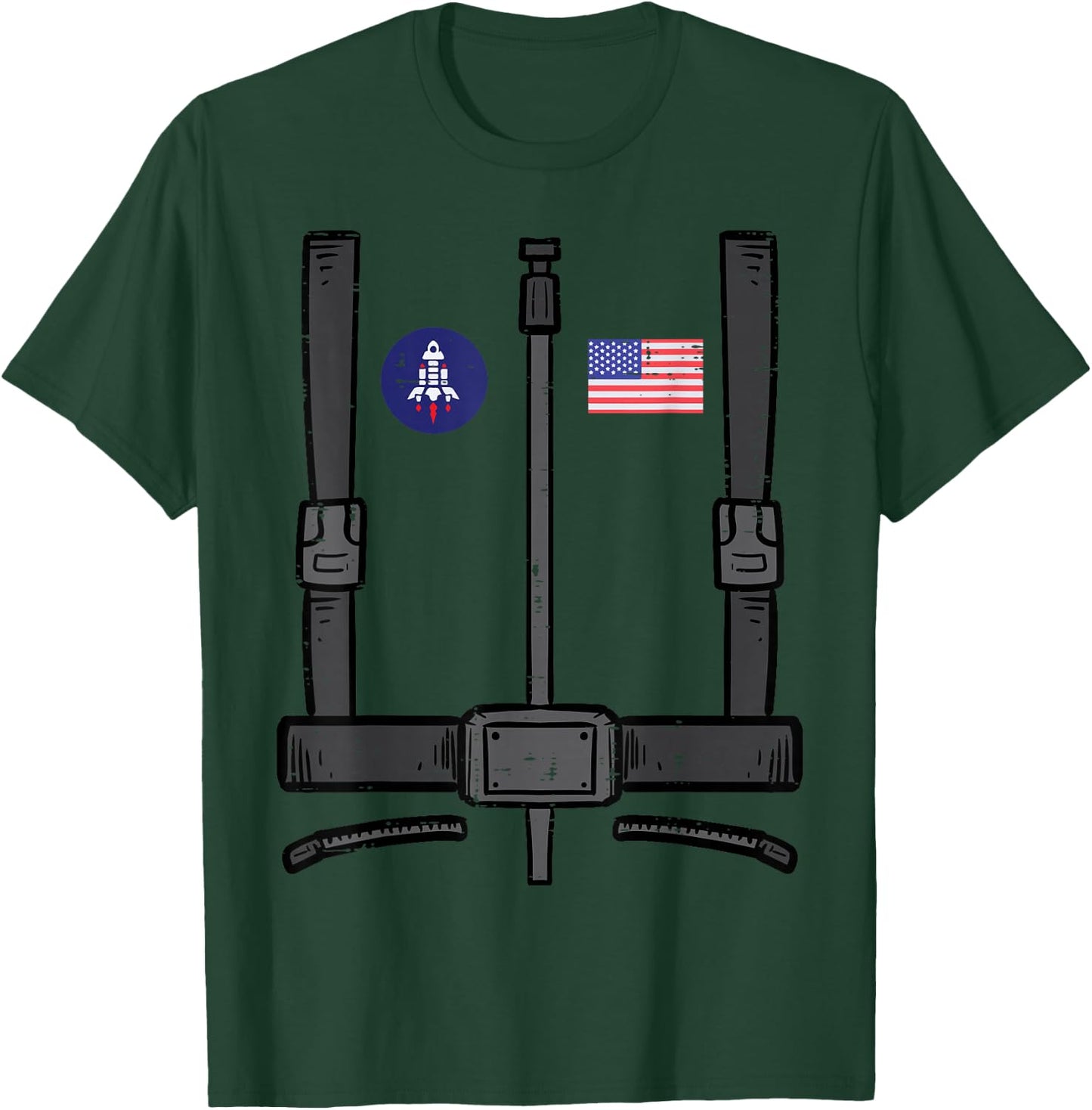 US Astronaut Costume Space Suit Galaxy Men Women Boys Kids T-Shirt - T-Shirt | Forest