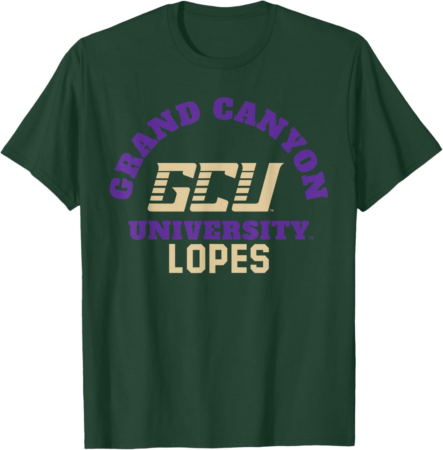 License Champs Grand Canyon University Lopes | Official NCAA | NCAFGCU006 , Small, White T-Shirt - T-Shirt | Forest