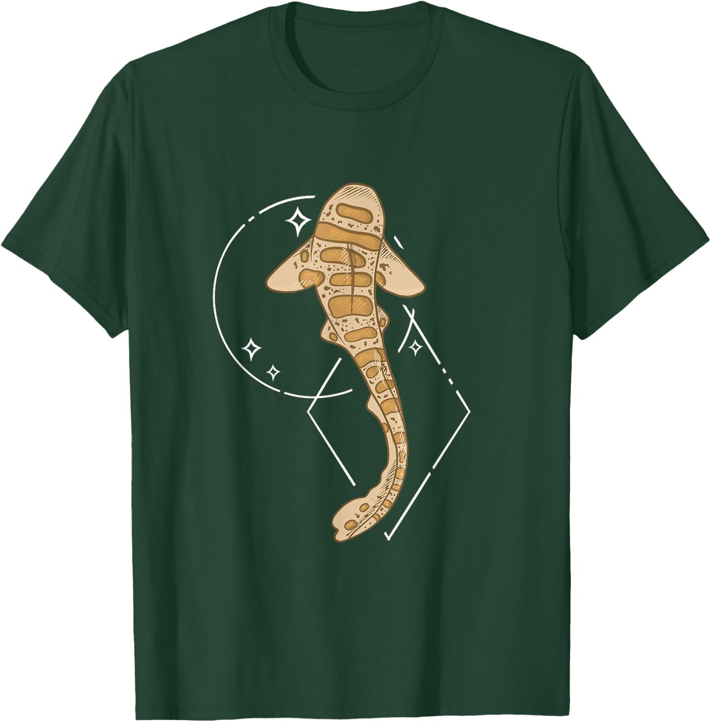 Leopard Shark Ocean Vintage Design T-Shirt - T-Shirt | Forest