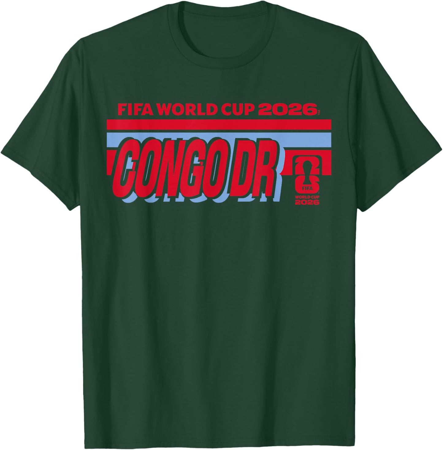 FIFA World CUP26 Congo DR Stack Banner T-Shirt - T-Shirt | Forest