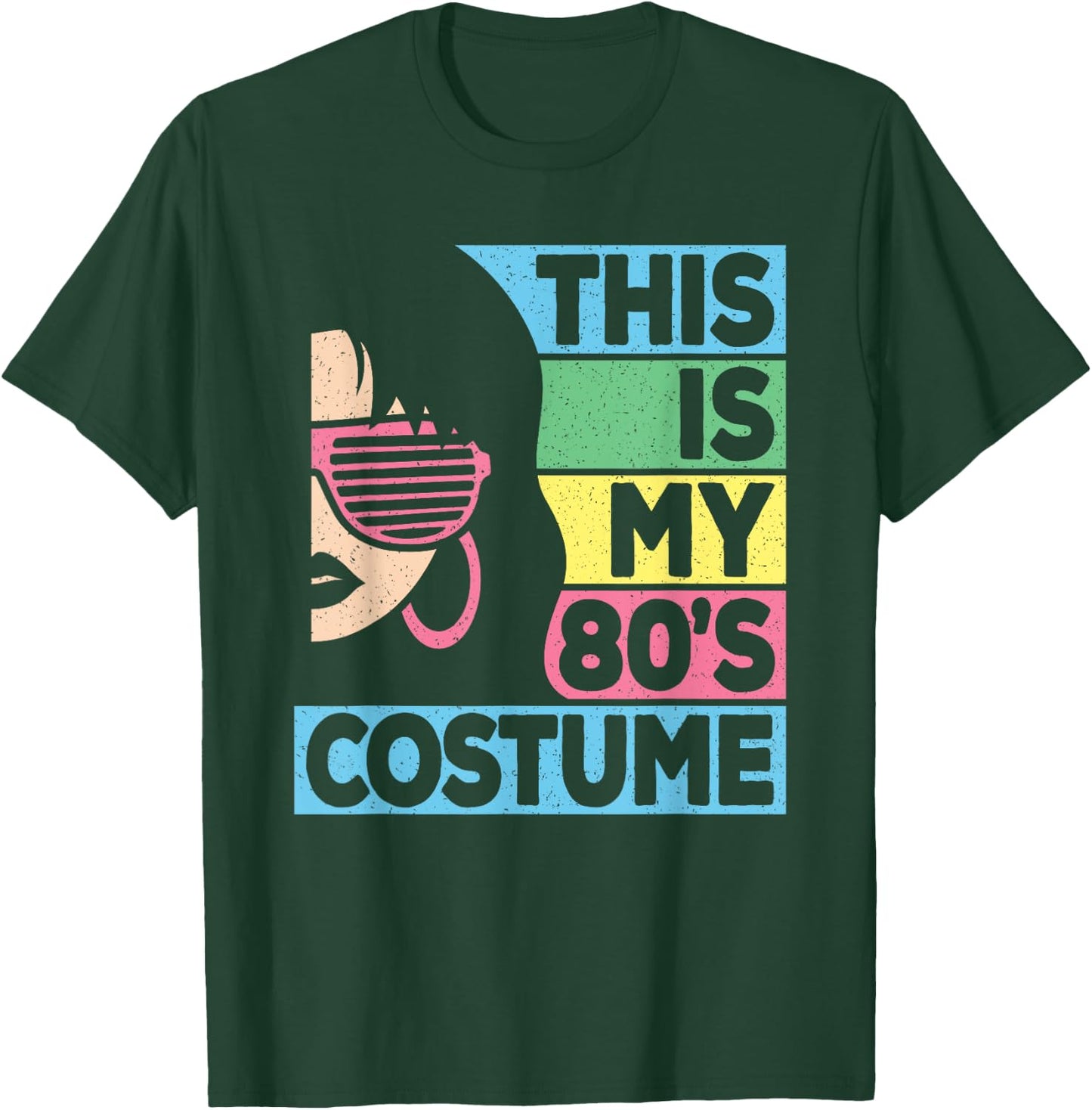 This Is My 80's Costume Women 1980s 80s Outfit Disco Party T-Shirt - T-Shirt | Forest