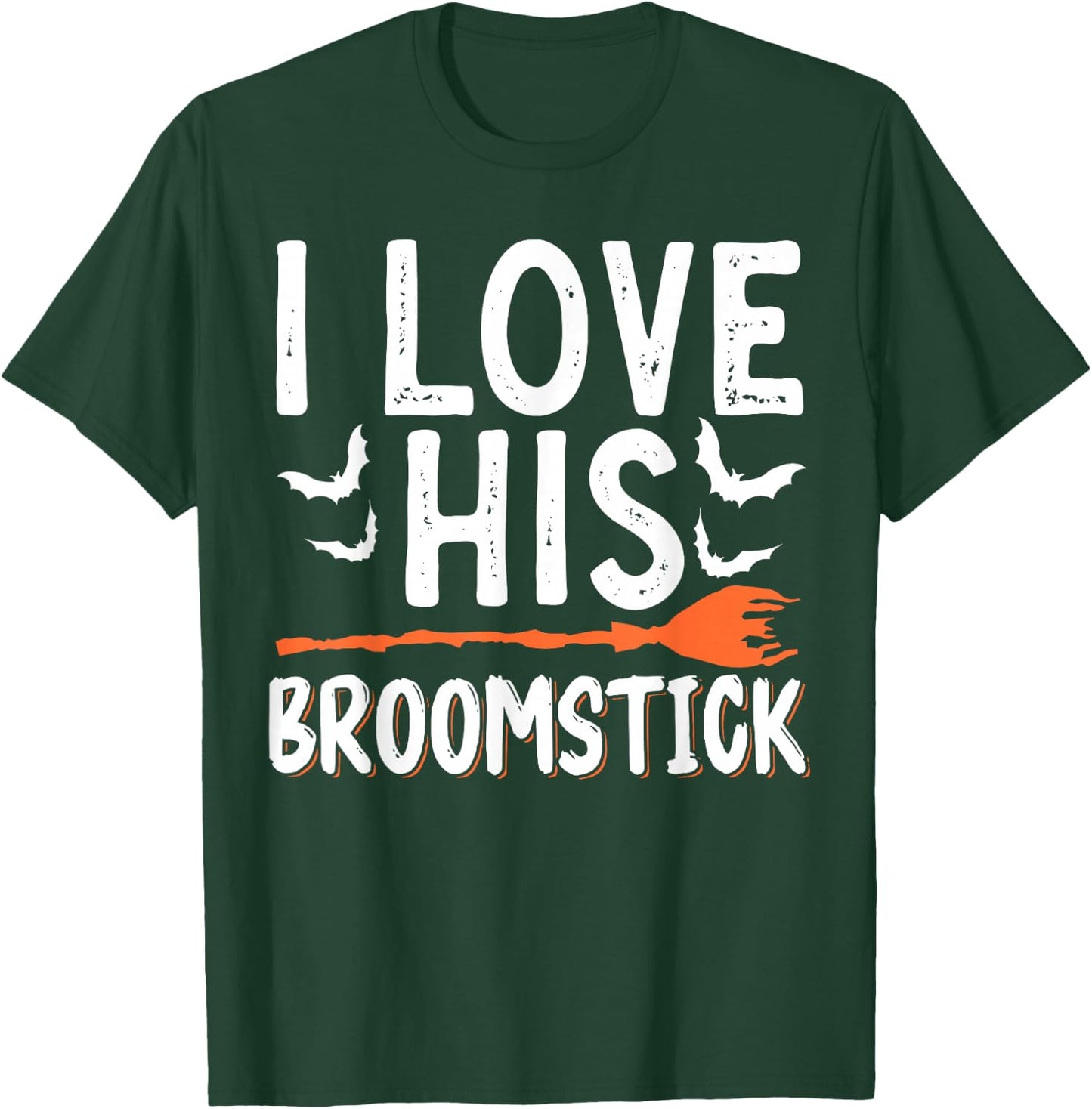 I Love His Broomstick I Love Her Pumpkins T-Shirt - T-Shirt | Forest