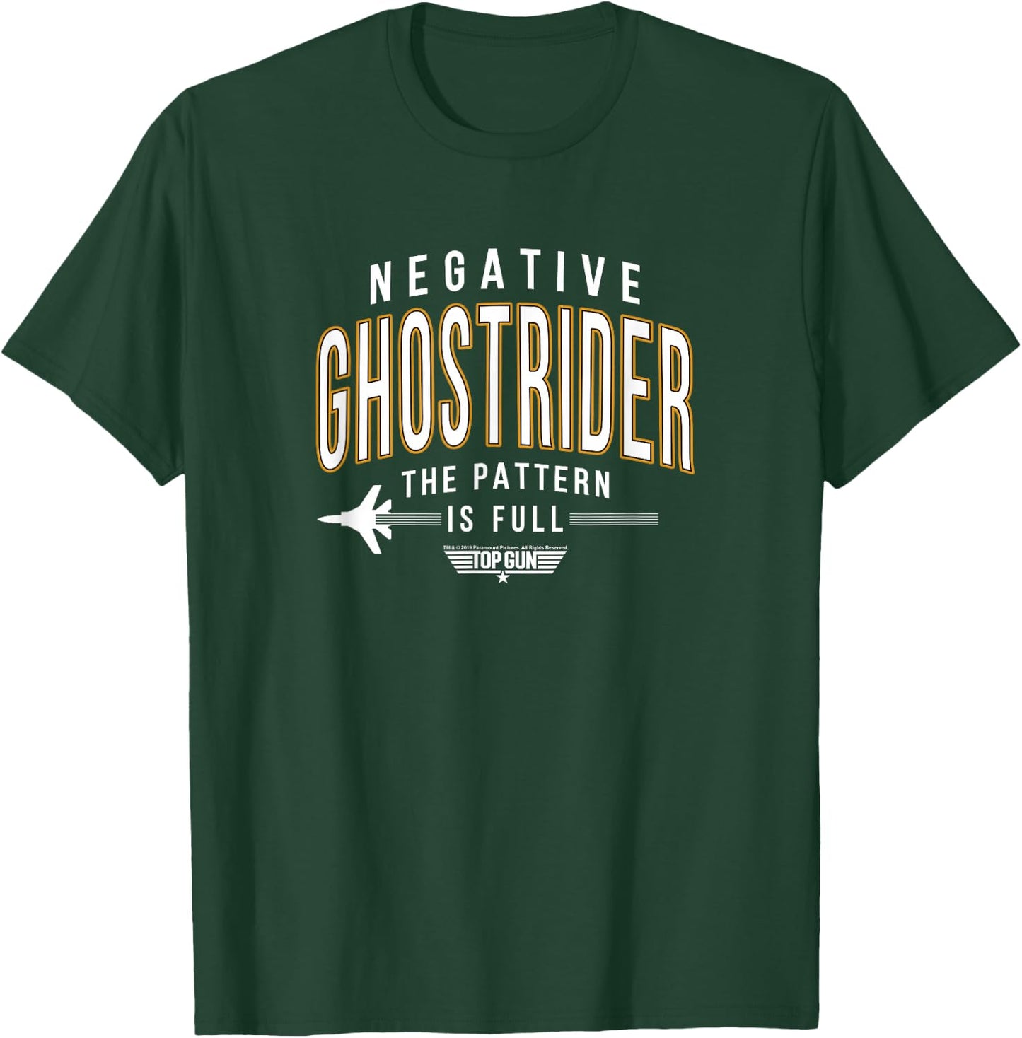 Top Gun Negative Ghostrider Pattern is Full Text T-Shirt - T-Shirt | Forest