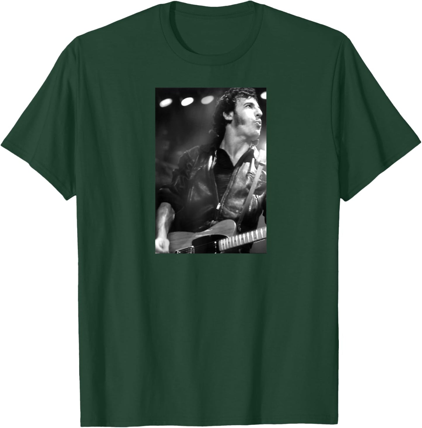 Bruce Springsteen Live On Stage By Simon Fowler Raglan Baseball T-Shirt - T-Shirt | Forest