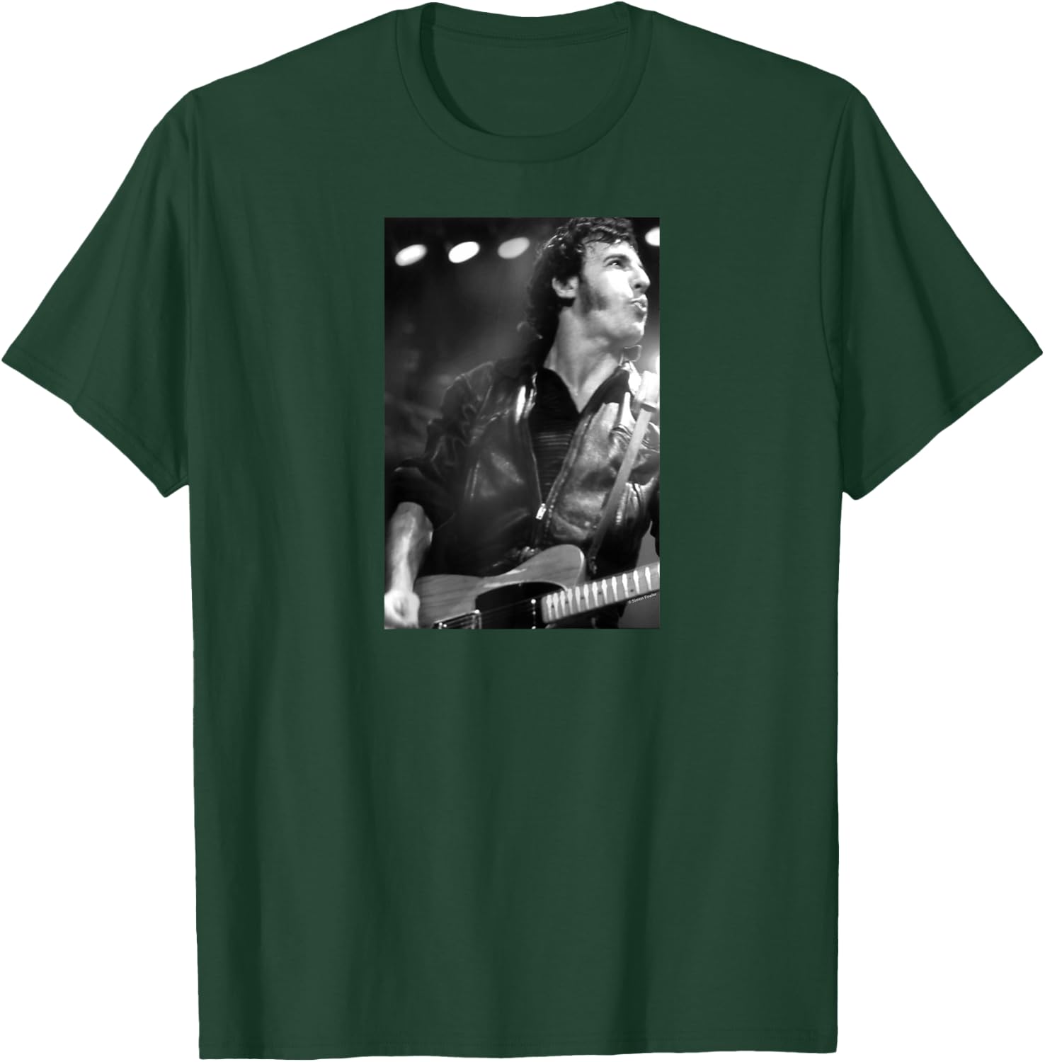 Bruce Springsteen Live On Stage By Simon Fowler Raglan Baseball T-Shirt - T-Shirt | Forest