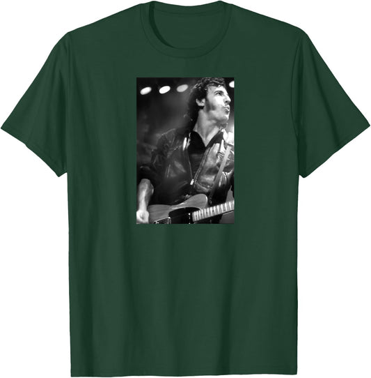 Bruce Springsteen Live On Stage By Simon Fowler Raglan Baseball T-Shirt - T-Shirt | Forest