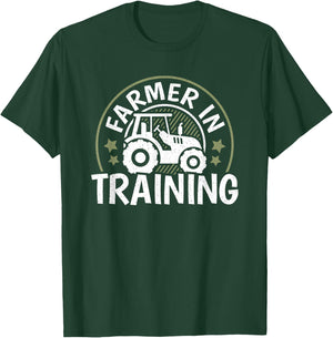 Farmer In Training Funny Farm Farming Men Women Boys Girls T-Shirt - T-Shirt | Forest