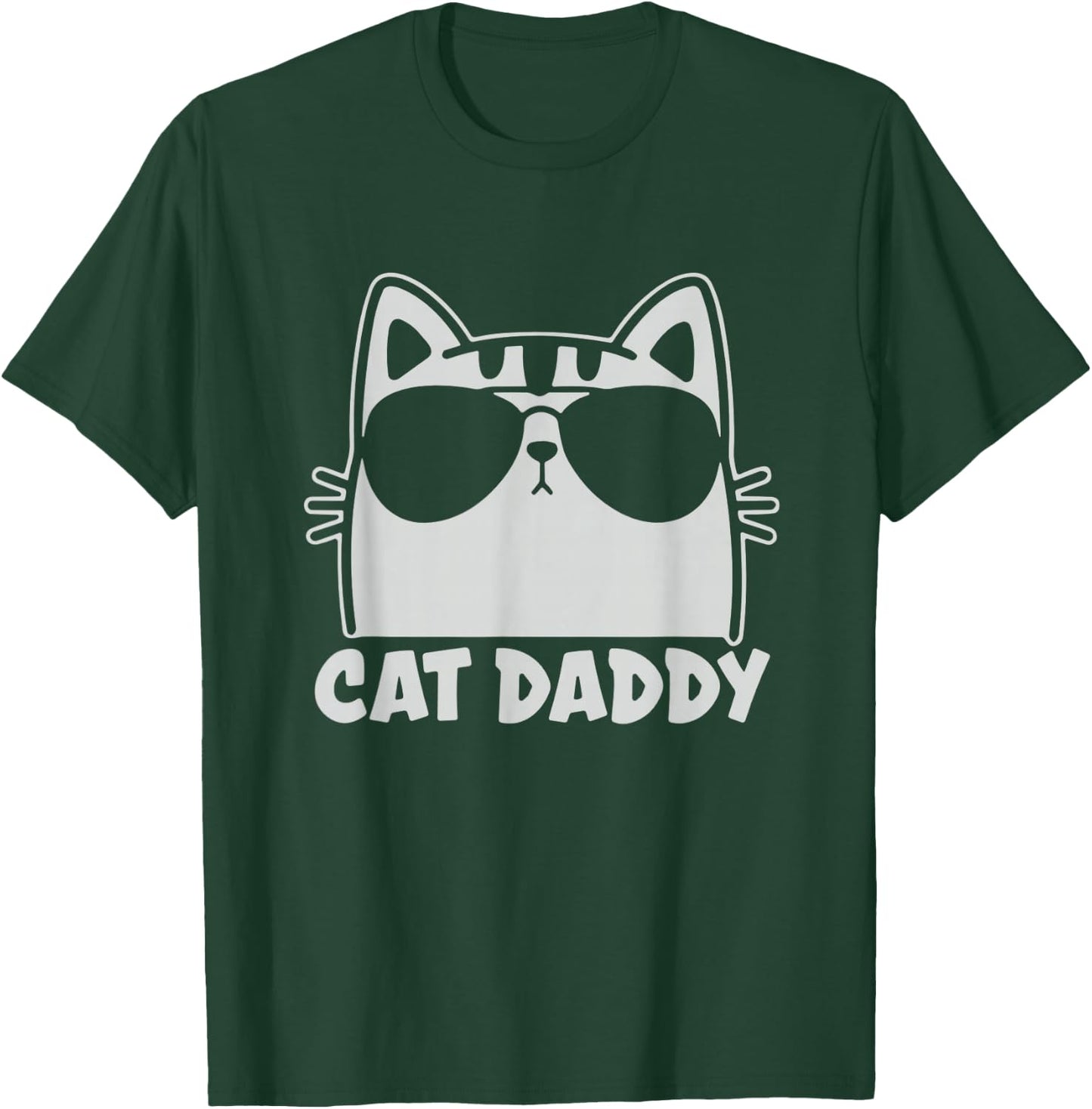 Cool Cat Daddy Sunglasses Funny Cat Lover Gift Father's Day T-Shirt - T-Shirt | Forest