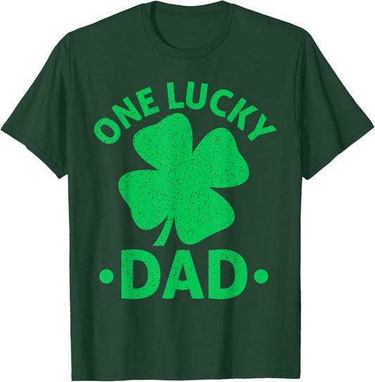 One Lucky Dad St Patrick Day Dad T-Shirt - T-Shirt | Forest