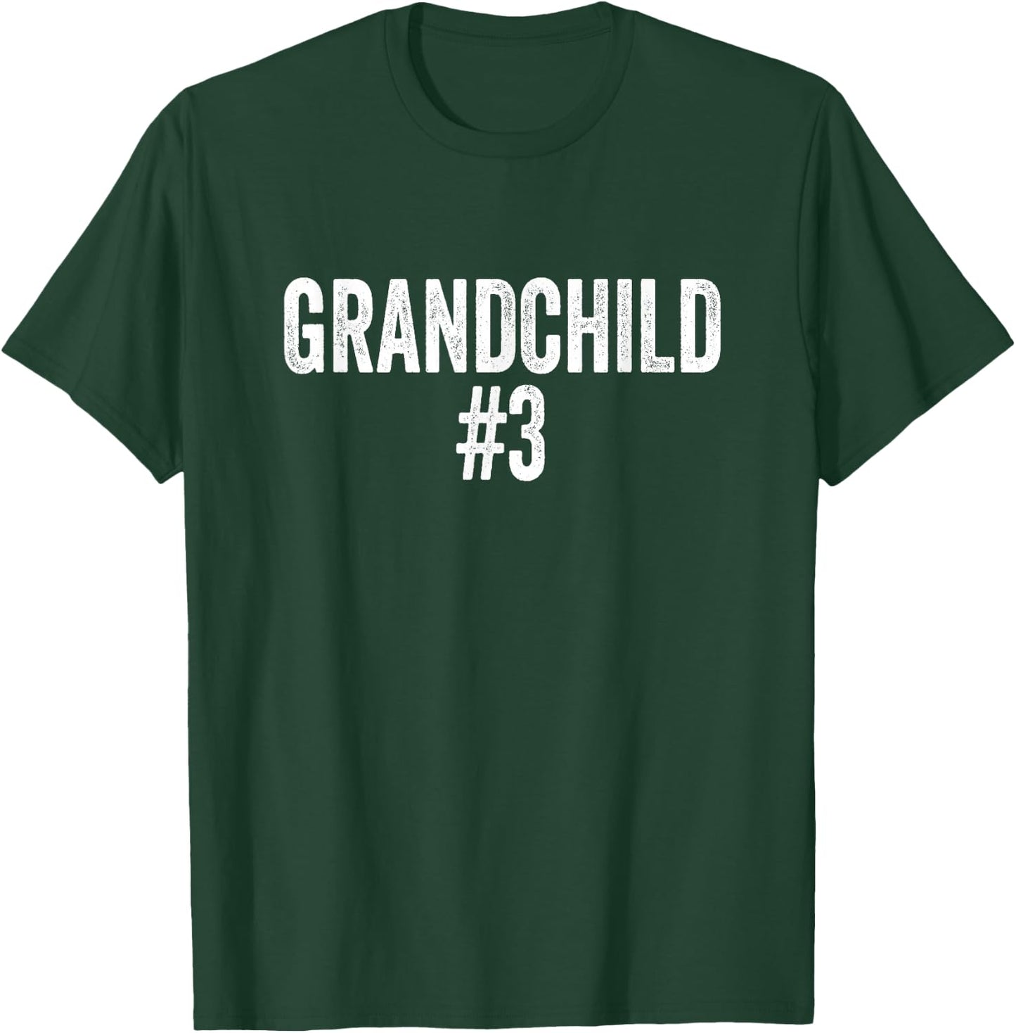 Number 3 Grandchild T-Shirt - T-Shirt | Forest