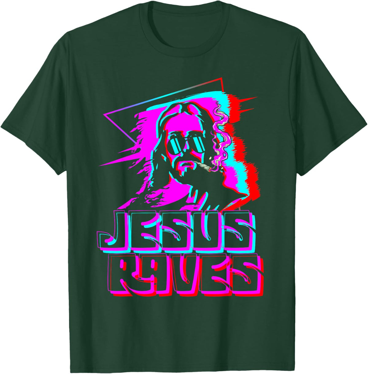 Jesus Raves House Music Techno Music Rave Party T-Shirt - T-Shirt | Forest