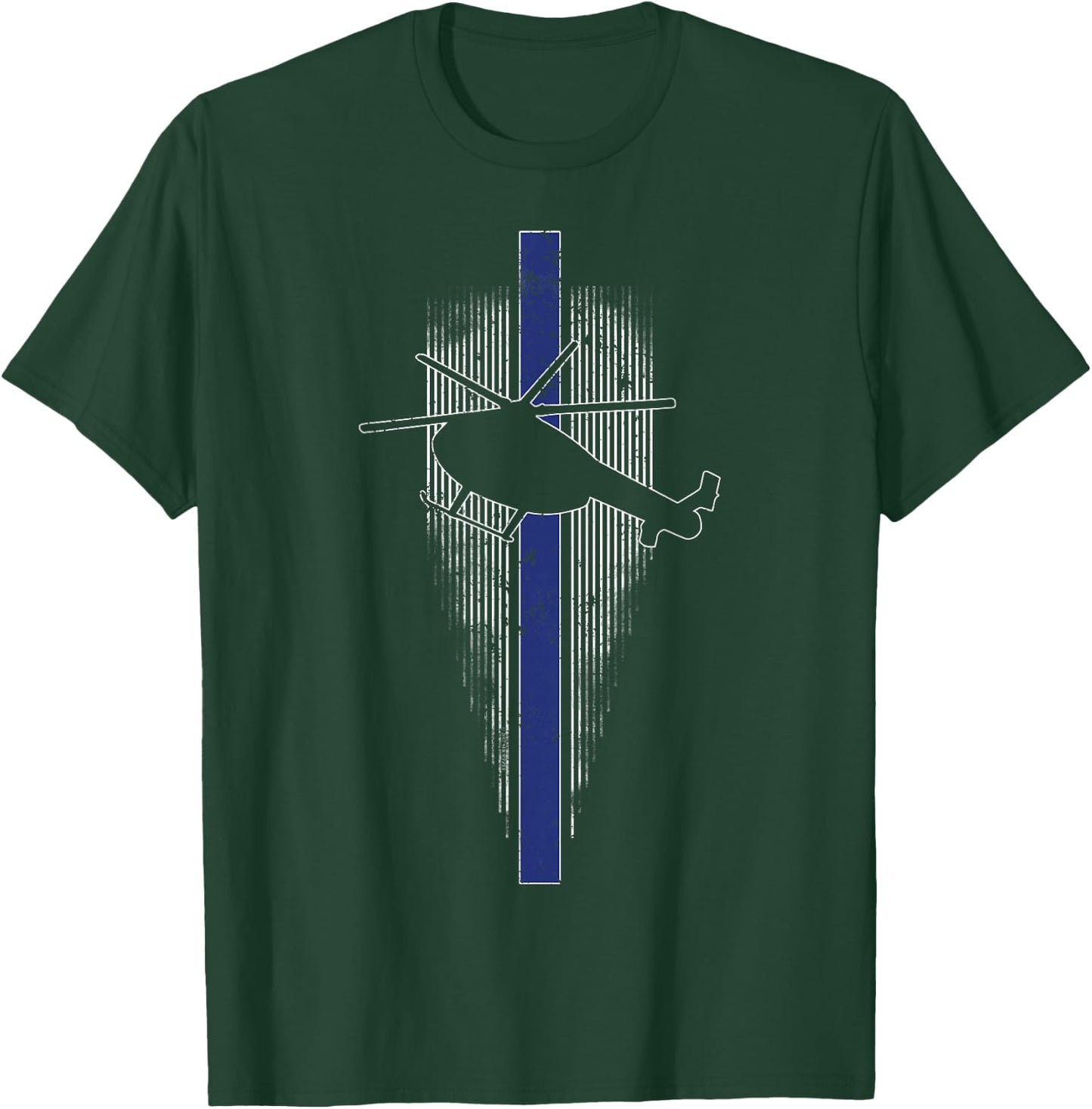 Police Aviation Police Aviator Helicopter Pilot Shirt T-Shirt - T-Shirt | Forest