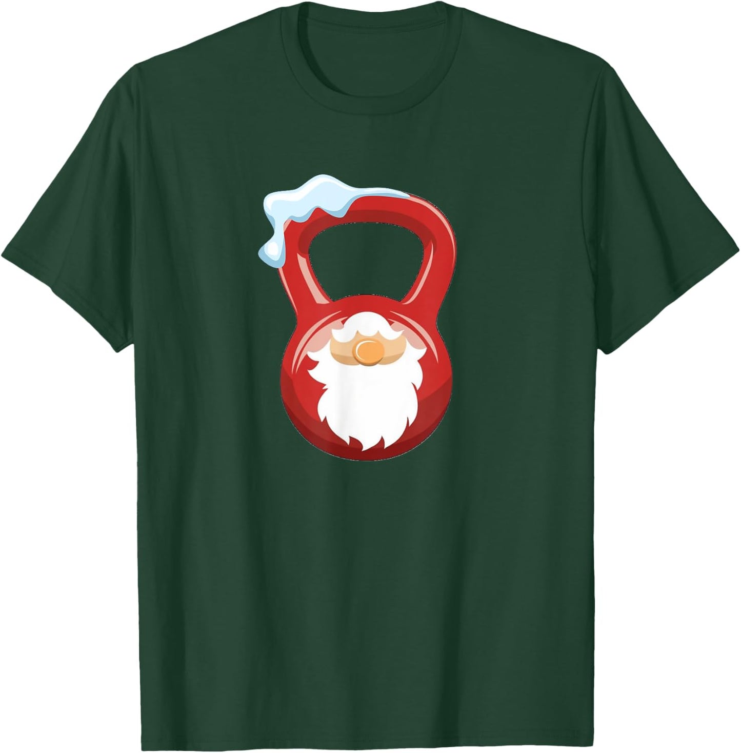 Christmas Gym Workout Gnome Kettlebell Xmas For Gym Lover T-Shirt - T-Shirt | Forest