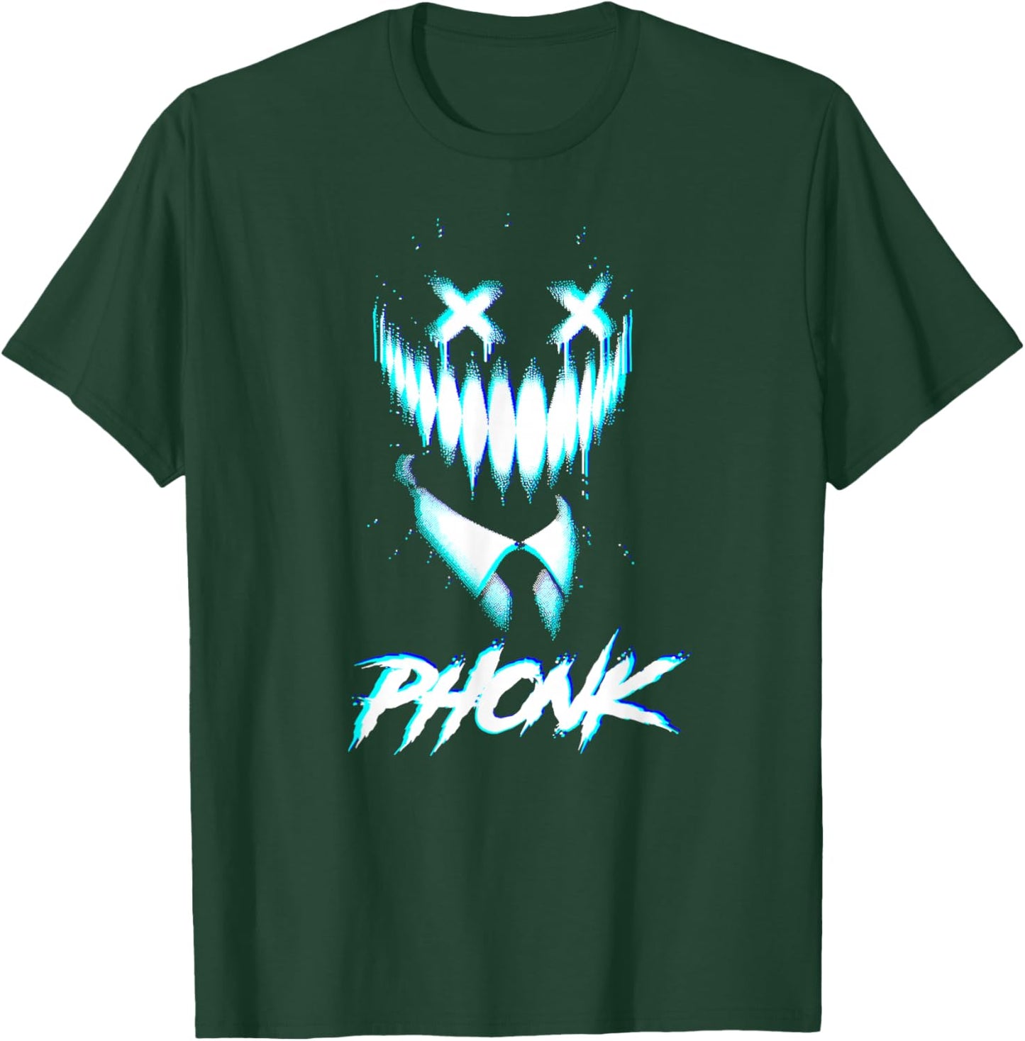 PHONK Music EDM techno glitchy creepy troll meme sigma phonk T-Shirt - T-Shirt | Forest