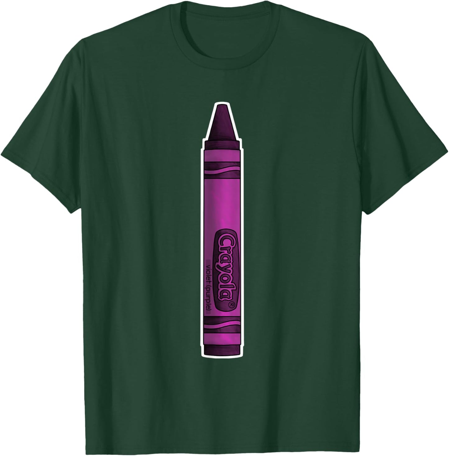 Elywick. Purple Crayon - -Adults, Purple, Small, Short Sleeve, Classic Fit T-Shirt - T-Shirt | Forest