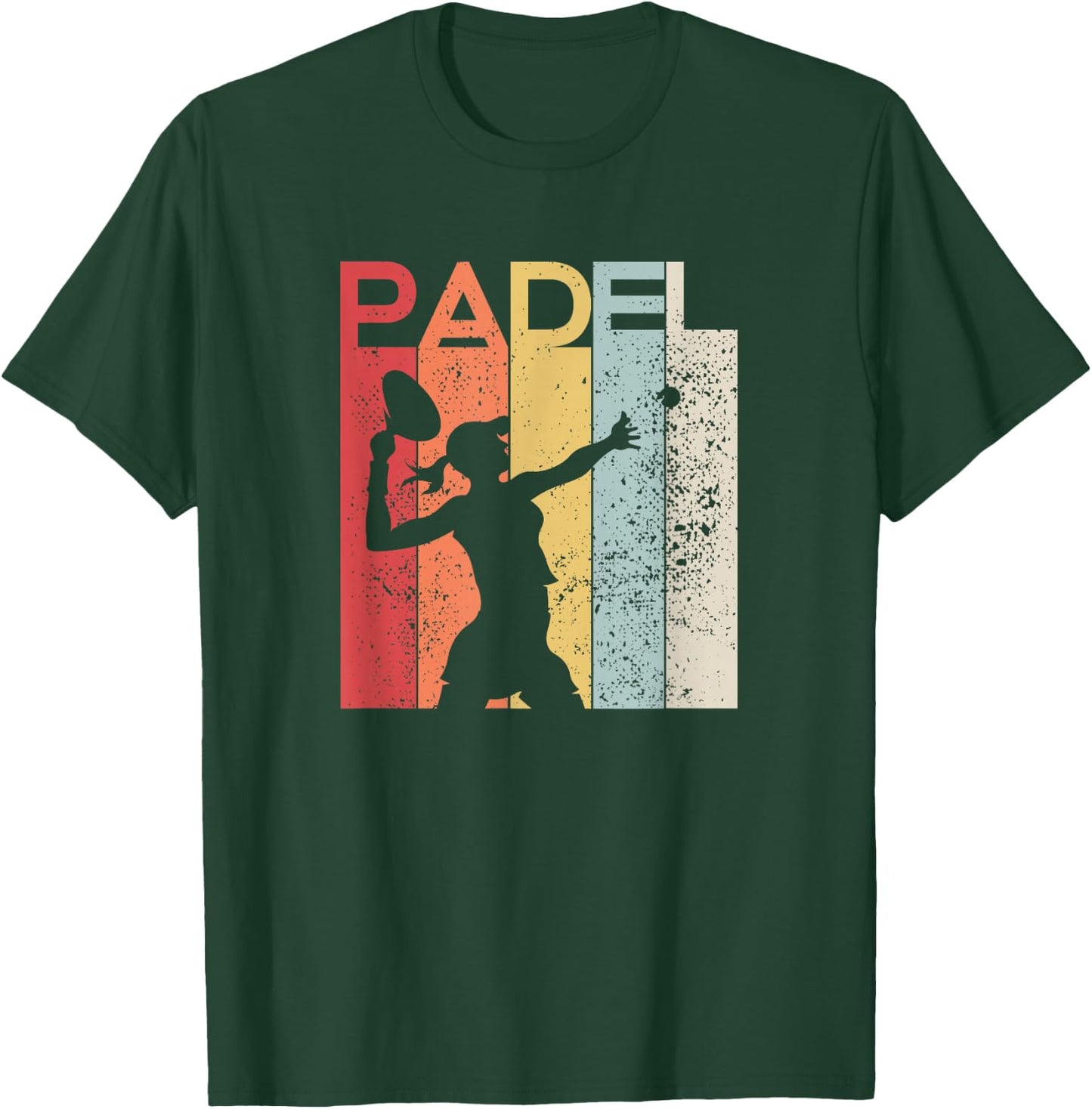 Padel Women's Fun Gift Padelist Retro Racket T-Shirt - T-Shirt | Forest