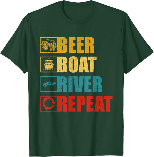 Boating Quote Drinking Beer Lover Adults Funny Novelty T-Shirt - T-Shirt | Forest