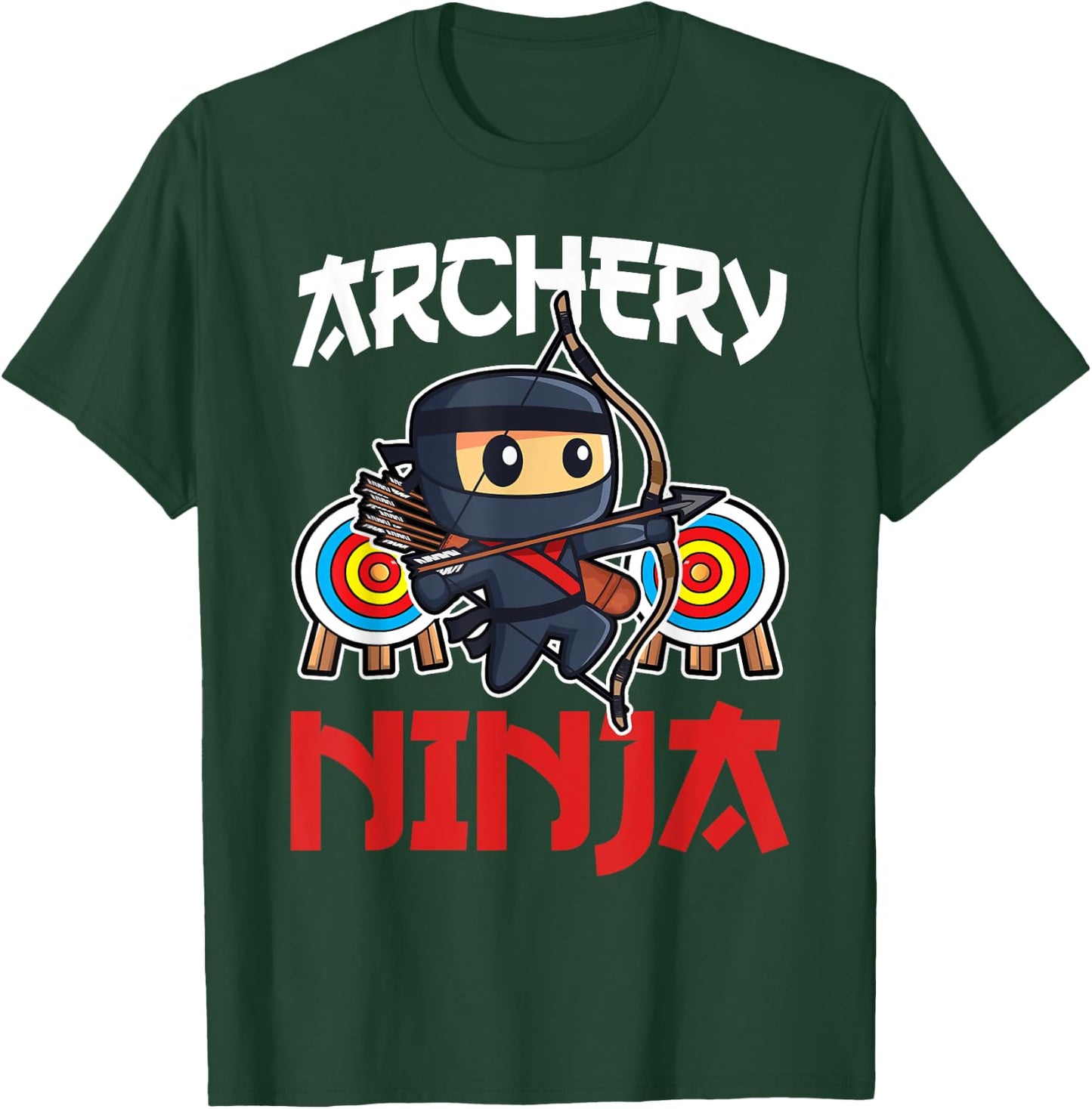 Archery Ninja For Archer Boys Kids T-Shirt - T-Shirt | Forest