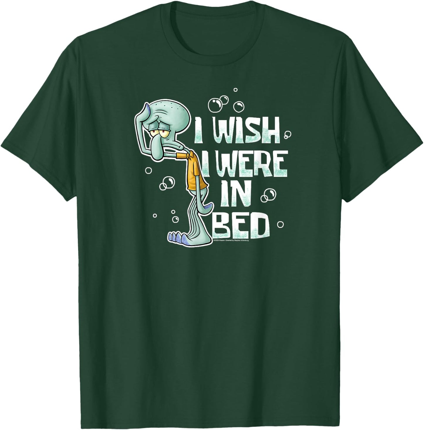 SpongeBob SquarePants - Squidward I Wish I Were In Bed T-Shirt - T-Shirt | Forest