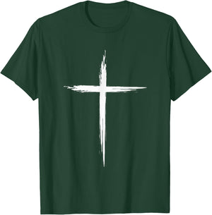 Faith Cross, , Jesus Cross Tattoo Cross T-Shirt - T-Shirt | Forest
