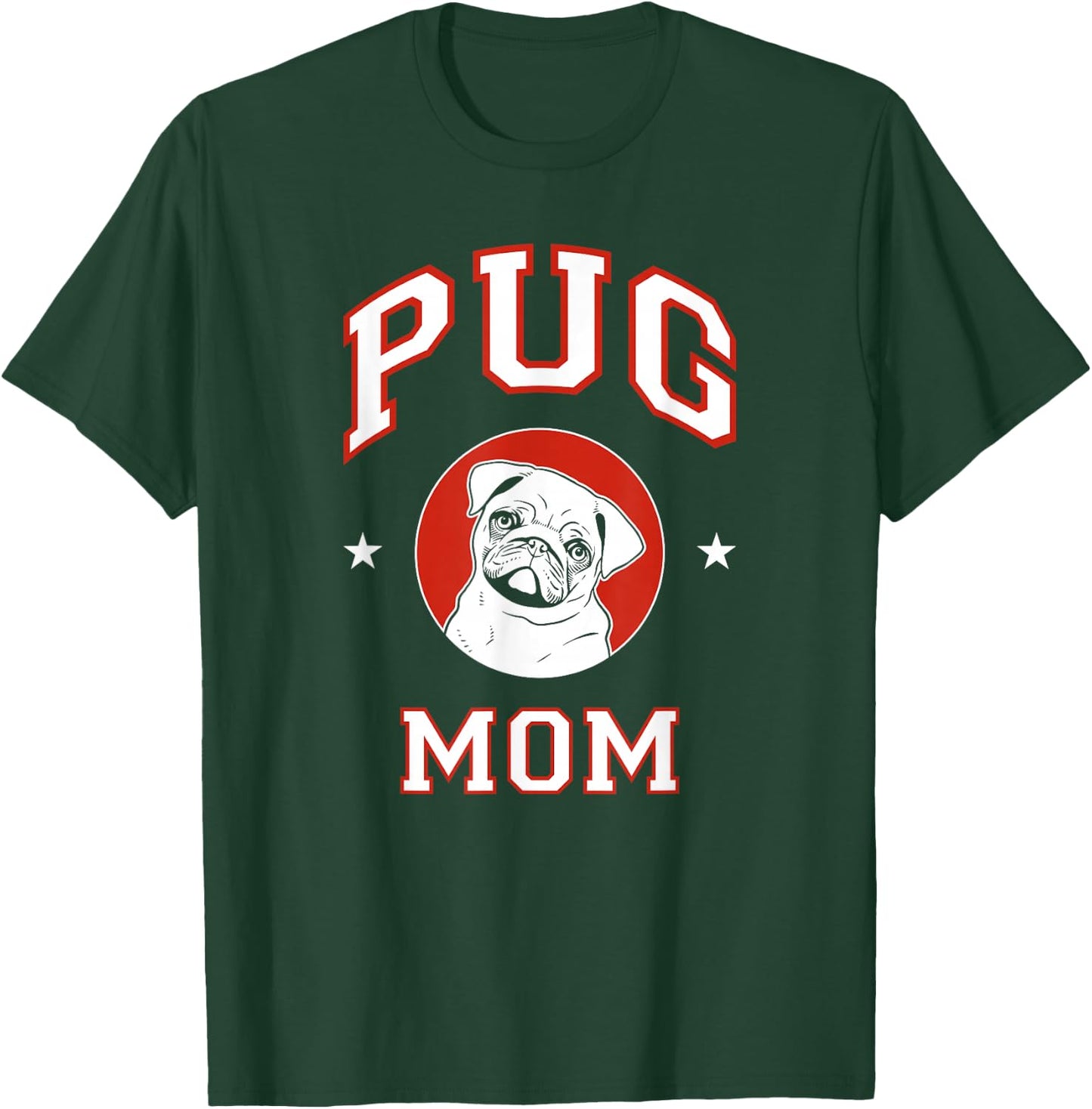 Pug Mom Dog Mother Women Girls Kids T-Shirt - T-Shirt | Forest