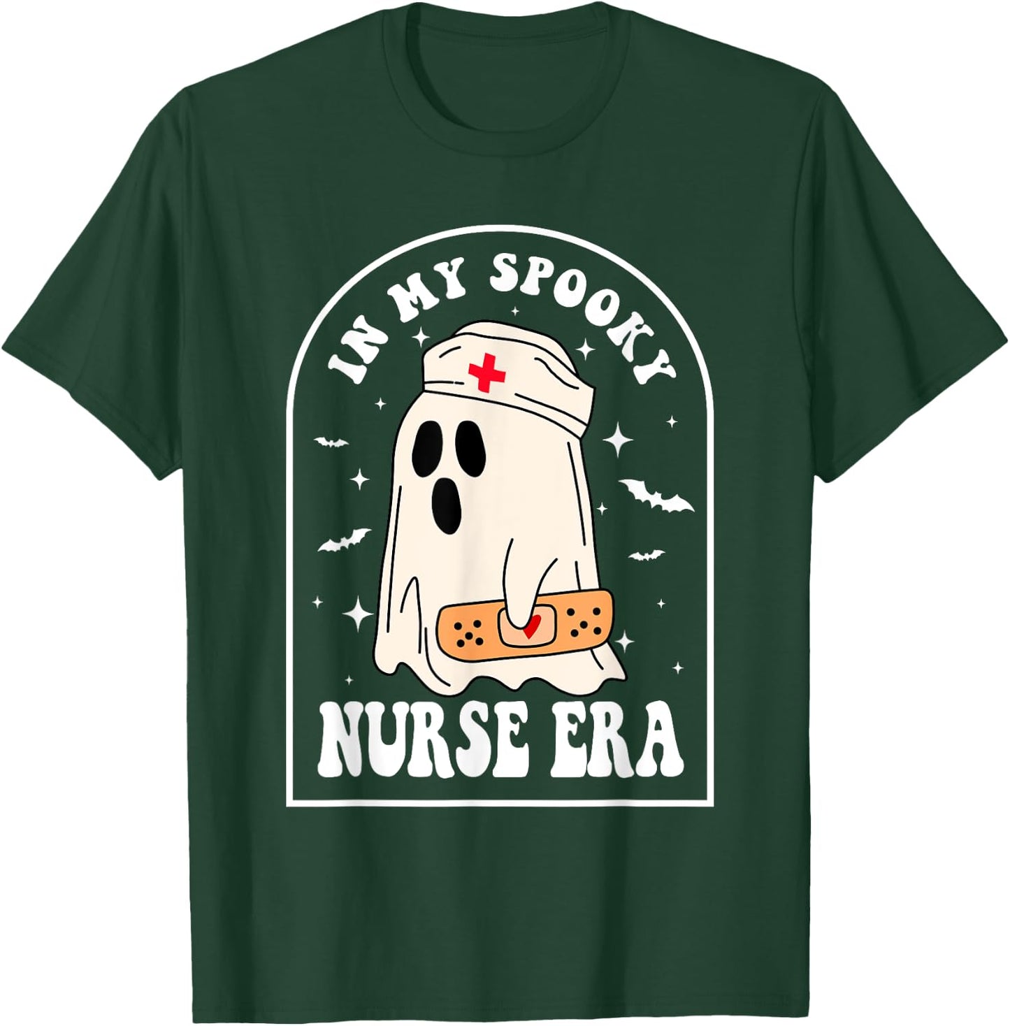 In My Spooky Nurse Era Ghost Vintage Halloween Outfits T-Shirt - T-Shirt | Forest