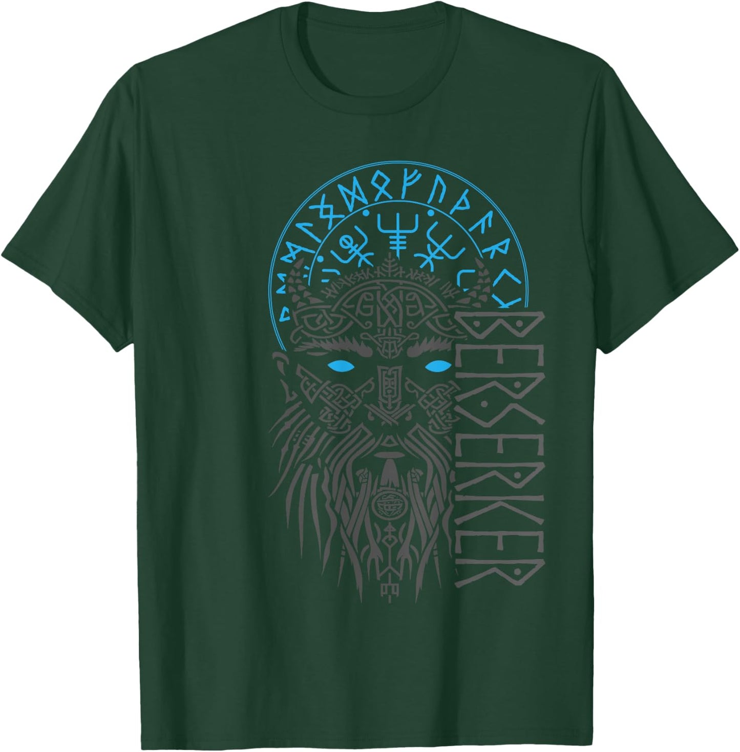 Berserker & Viking Compass - Nordic Odin Design T-Shirt - T-Shirt | Forest